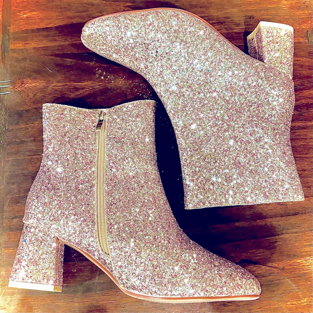 Glitter Ankle Boots for Women